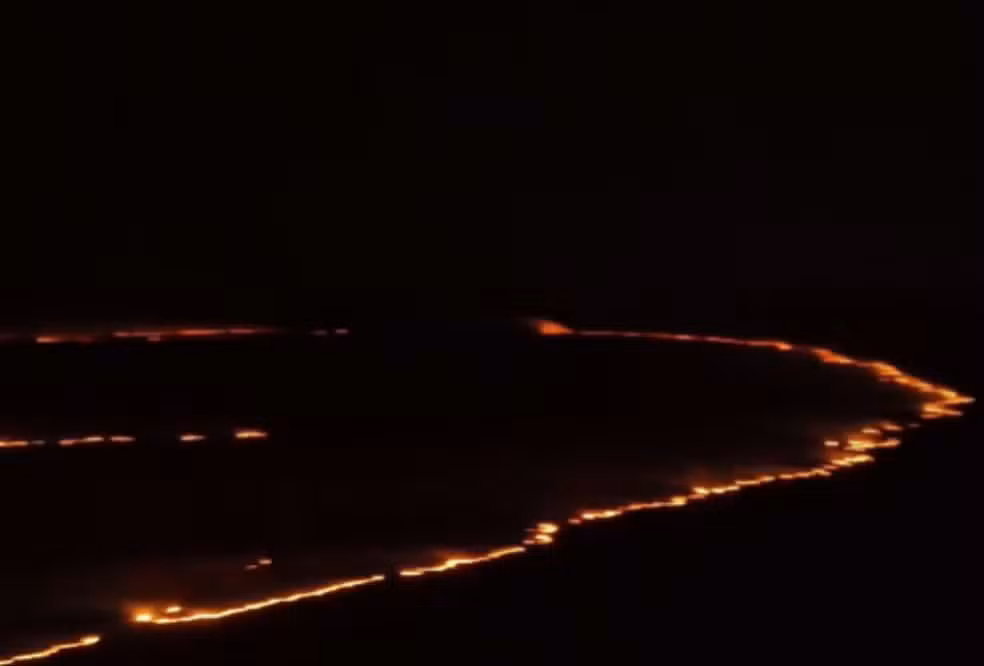 Equipes de brigadistas atuam 24 horas no combate as chamas no Pantanal — Foto: PrevFogo