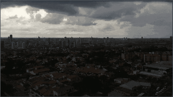 gif tempestade em Campo Grande — Foto: TV Morena